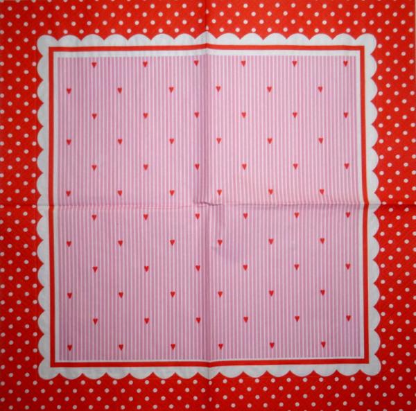 118 Heart / Hearts - 4-ply - Handkerchief